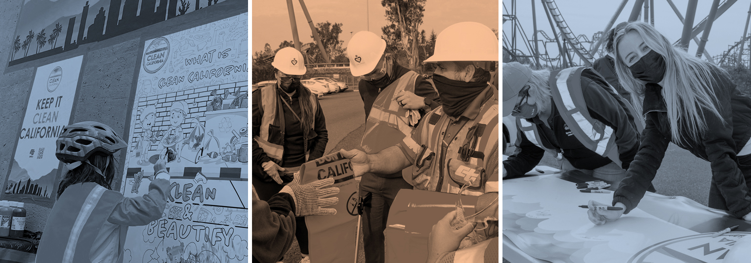 photo of different volunteers participating in Community Day events